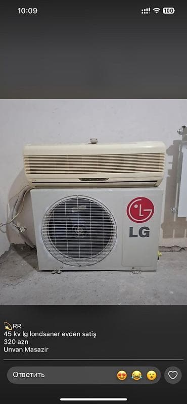 LG kondisioner (split tipli, daxili və xarici blok komplekti) - Güc