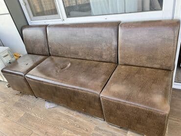 кресло диван: Диван, Без подьемного механизма, Кожзаменитель, Нет доставки — 4