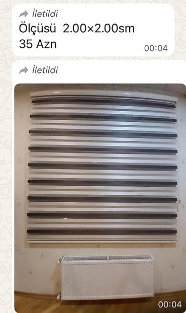 hazir perde: Zebra jalüz pərdə - Ölçü: 2.00 × 2.00 sm - Rəng və dizayn — 1