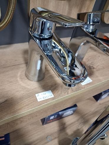 Birleverli xrom qarışdırıcı kran – lavabo üçün. - Müasir, kompakt — 1