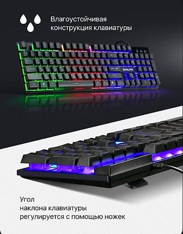 usb vifi: SPARK RGB arxa işıqlı simli klaviatura rgb sicannan - Tam ölçülü — 5