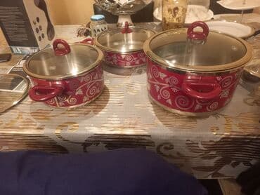 Qazan, rəng - Qırmızı, Paslanmayan polad, Türkiyə