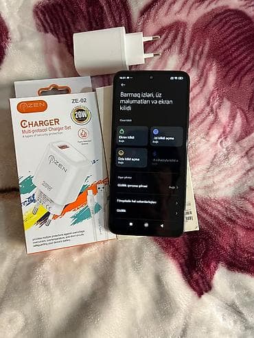 damasni telefon: Redmi Note 11S, 128 GB, rəng - Qara, Barmaq izi, Face ID — 6