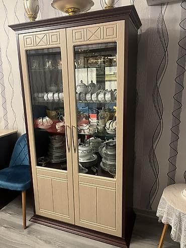 Vitrin dəst – 2 hissəli şkaf - Klassik üslubda, ikirəng lalafo.az -da Vitrin dəst – 2 hissəli şkaf - Klassik üslubda, ikirəng