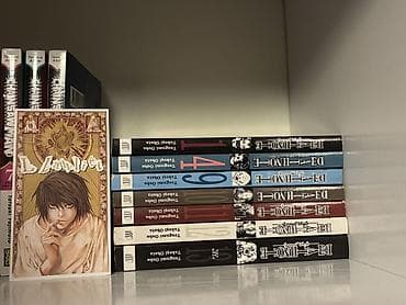 Komikslər, manqa: Death note 1,4,9,10,11,12,13 L kartıda yanında Death Note manga dəsti — 3