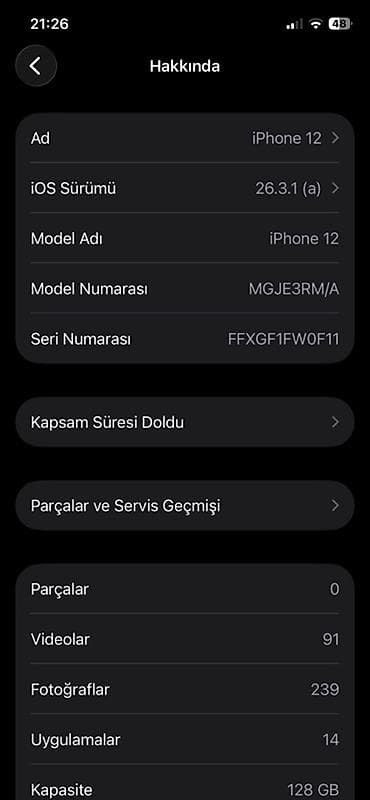 iponalar: IPhone 12, 128 GB, Mavi — 2