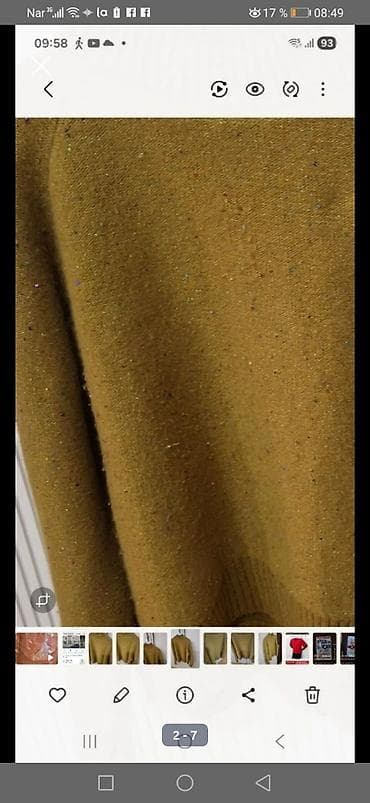 alt pal: Qadın sviteri - Rəng: Xardal/sarı-yaşıl ton - Model: Yarımbalıqçı — 8