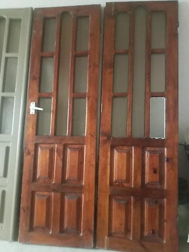 qapi darvaza: Taxta giriş/qapı panelləri - Material: kütük taxta (çərçivə və — 2