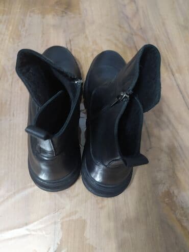 danilov ayaqqabı: Qara dəri kişi botları - Material: yumşaq təbii dəri üstlük, iç hissə — 2