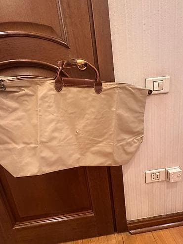 deri çanta: Bej rəngli böyük ölçülü tote/aller-retour tipli çanta - Rəng: açıq — 3