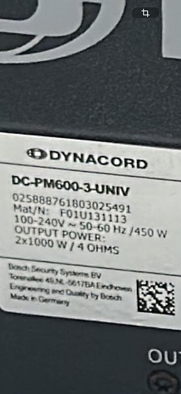 Mikşerlər: Dynacord PowerMate 600 (DC-PM600-3-UNIV) – gücləndiricili mikser — 1