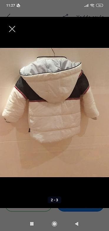 palt: Uşaq qış gödəkçələri 1) Ağ-qara-qırmızı detallı “Rugby Town” gödəkçə — 3