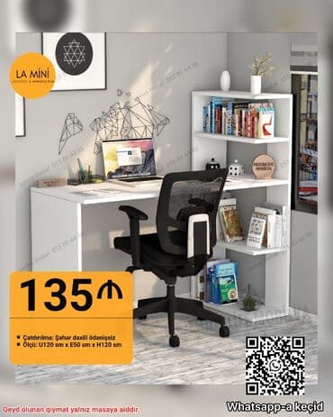стол нержавейка: Kompüter masası, Yeni, Açılmayan, Laminat, Dördbucaq masa — 19