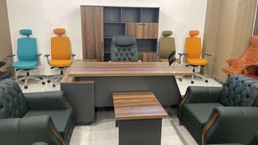 rattan mebel baku: Ofis mebel dəsti Tərkibi:kreslo daxil deyil - Geniş iş masasI: ikili — 1