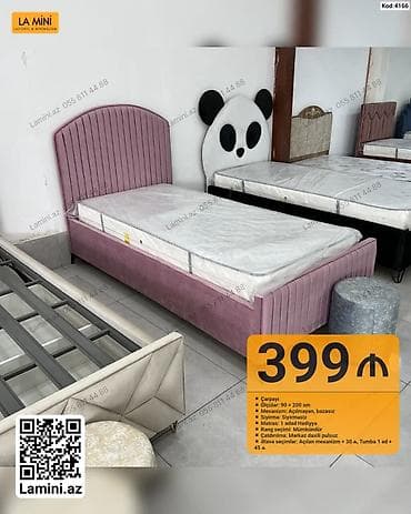 Çarpayı – Kod: 4166 • Ölçü: 90×200 sm • Mexanizm: Açılmayan — 1