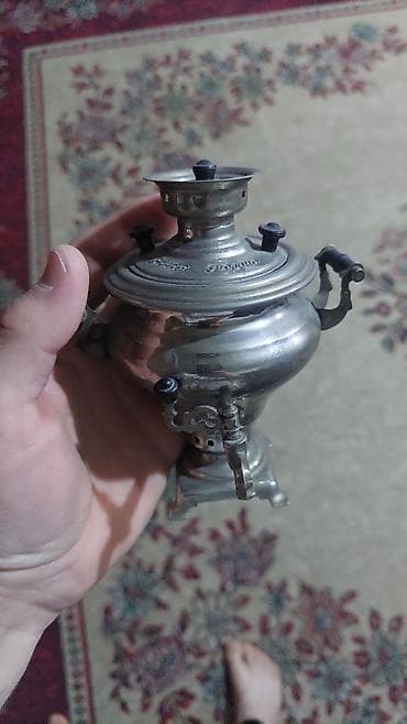 matlar: Miniatür metal samovar - Material: cilalanmış metal korpus, qara — 2