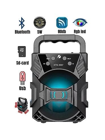 KTS-1057 portativ Bluetooth akustik kolonkası - Girişlər: Bluetooth
