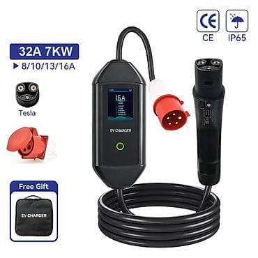 impala: Tesla AC EV şarj cihazı 7KW / 32A Наш продукт Портативное зарядное — 1