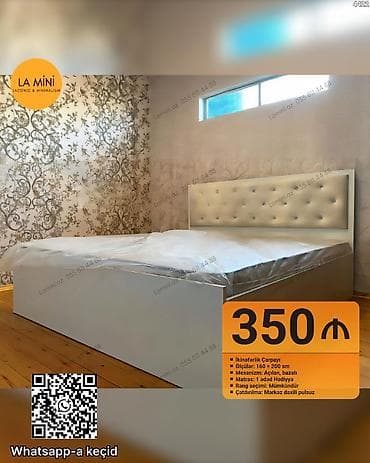 İkinəfərlik çarpayı, Bazalı, Matras ilə, Siyirməsiz lalafo.az -da İkinəfərlik çarpayı, Bazalı, Matras ilə, Siyirməsiz