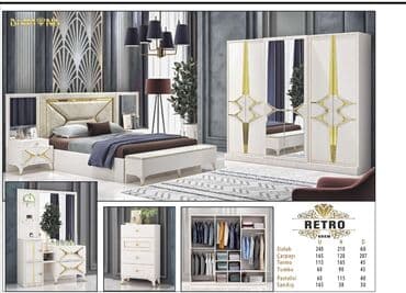 угловая тумба: Двуспальная кровать, 2 тумбы, Турция, Новый — 1