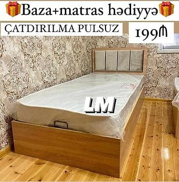 *Tək bazalı çarpayı*👑 _*SİFARİŞLƏ VƏ YENİ*_ *Qiymət : 199₼* Ölçü  — 1