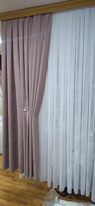 Şamdanlar: Məhsul: Qalın pərdə + tül dəsti - Dizayn: İkiqat kompozisiya – pastel — 4