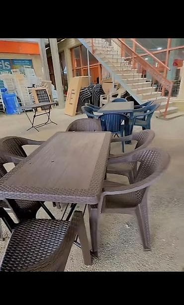 Yeni, Dördbucaq masa, 6 stul, Qatlanan, Stullar ilə, Plastik, Türkiyə lalafo.az -da Yeni, Dördbucaq masa, 6 stul, Qatlanan, Stullar ilə, Plastik, Türkiyə