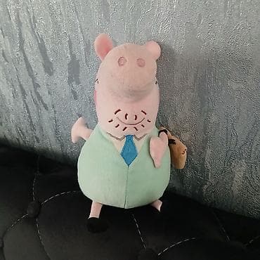 oyuncaq tank: Yumşaq oyuncağı — “Papa Donuz” (Peppa Pig dünyası) - Material: yumşaq — 3