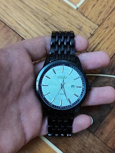 almaniyada saat neçədir: Qol saatı, Curren, rəng - Qara — 1