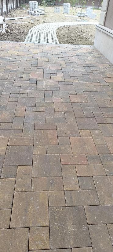 daş kubik olcusu: Beton dekorativ tamet döşəmə - Material: vibro-press beton tamet (daş — 7