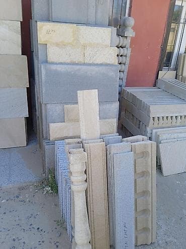 nerj bak: Qumdaşı üzlük və dekorativ elementlər - Material: təbii qumdaşı - — 7