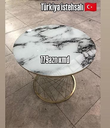 komputer masasi: Yumru masa, Açılmayan, Təkərsiz, Şüşə, Türkiyə, Pulsuz çatdırılma — 3