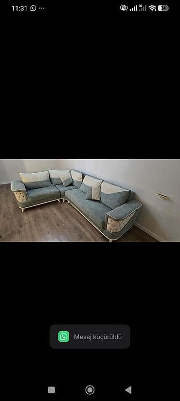 Künc divan açılır bazalı satılır 370₼. Ünvan Montin &Rumi