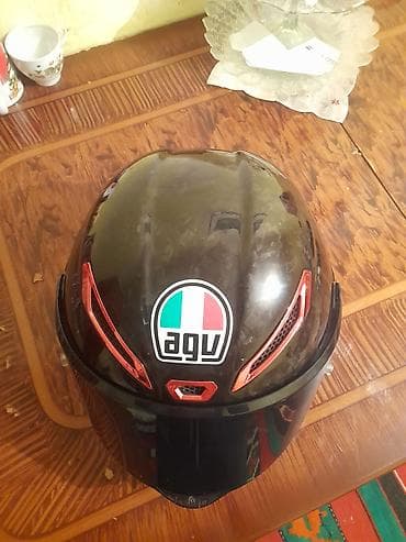 qar tekeri: AGV tam üzlü motosiklet dəbilqəsi - Rəng: qara, qırmızı ventilyasiya — 2
