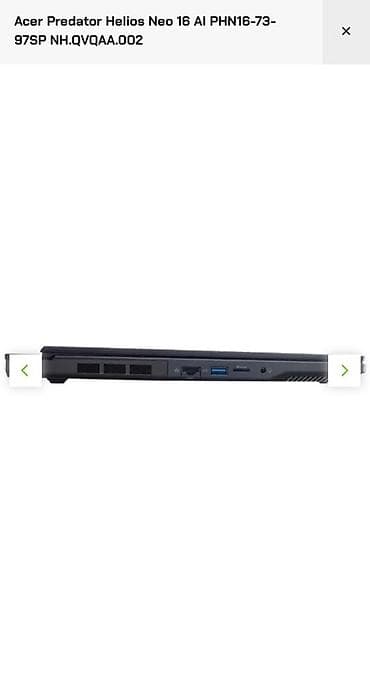 victus notebook: Model Acer Predator Helios Neo 16 AI PHN16-73-97SP Tip Noutbuk Təyinat — 3