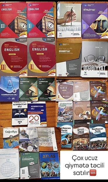Məktəb dərslikləri: Məktəb və abituriyentlər üçün fənn kitabları və test topluları dəsti — 1