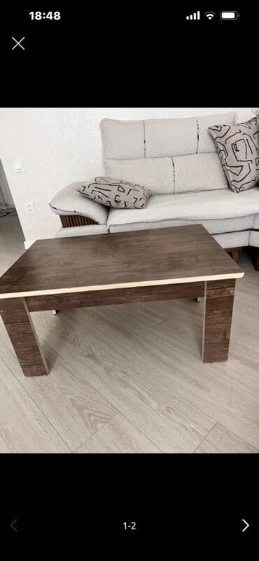 Dördbucaq masa, Açılmayan, Təkərsiz, Teksturalı laminat, Zəmanətsiz