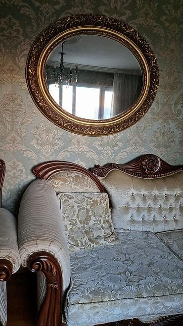 klassik divanlar: İşlənmiş, Klassik divan, 2 kreslo, Bazasız, Açılmayan — 2