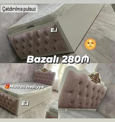 Yeni, Təknəfərlik çarpayı, Bazalı, Matras ilə, Siyirməsiz