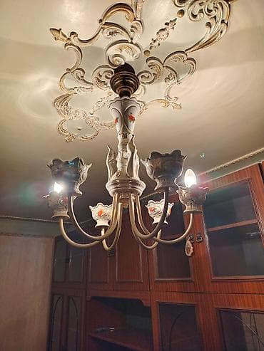 Çılçıraq, 6 lampa, Keramika — 2