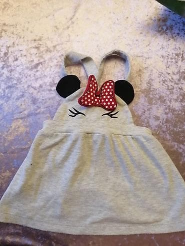 6-9 aylıq qız uşağı üçün təzə Mikki Maus sarafan. Material mayiçni
