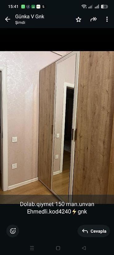 Dolab.qiymet 150 man.unvan Ehmedli.kod4240⚡gnk