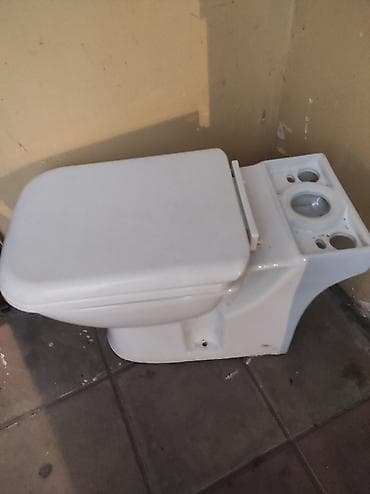 padon pentru dus: Ağ rəngli döşəməyə quraşdırılan unitaz komplekti - Material: sanitar — 4