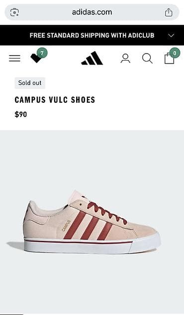 adidas 990: Məhsul: adidas Originals Campus Vulc Shoes Ölçü: EU: 42 US: M 9 / W — 5