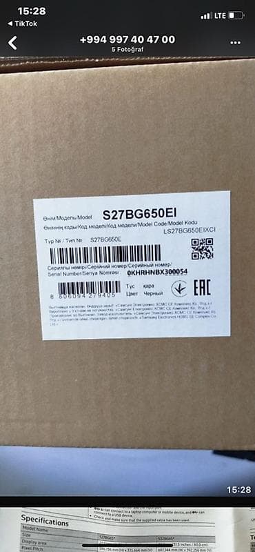 ipad pro 12: Samsung Odyssey G6 S27BG650Eİ qövsvi monitor - Ekran: 27 düym, 1000R — 4