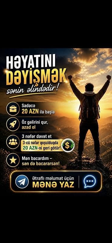rent car gence: Onlayn gəlir qurmaq üçün imkan təqdim olunur. - Başlama haqqı: 20 — 1