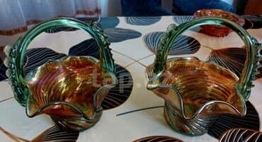 meyvə qablari: 4 ədəd qədimi meyvə, çərəz qabları. Şüşə. Hamısı bir yerdə 18 azn — 2