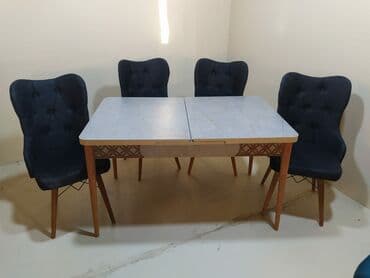 Masa və oturacaq dəstləri: Mətbəx üçün, Yeni, Açılan, Dördbucaq masa, 4 stul — 2