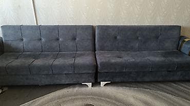 divan desti: Məhsul: 2 ədəd eyni model yumşaq salon divanı - Rəng: tünd-boz — 3