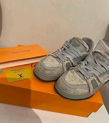 ayaqqabi sport: Louis Vuitton kişi idman ayaqqabısı - Model: LV Trainer (etiket və — 2